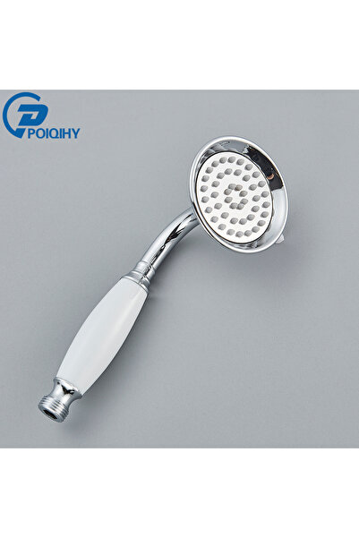 Choice1 دش يدوي كروم مع رأس سيراميك وحامل نحاسي وخرطوم دش 150 سم ورأس صنبور ل...