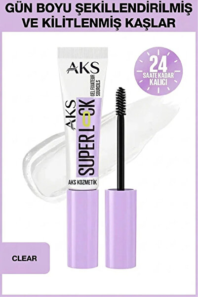 aks kozmetik Super Lock Brow Glue Kaş Sabitleyici Maskara 24 saat kalıcı