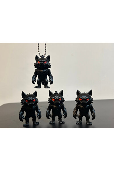 OtoBakımZamanı Kurt Adam Figür Seti - 3D Yazıcı Tasarım Werewolf Biblo - Kırm...