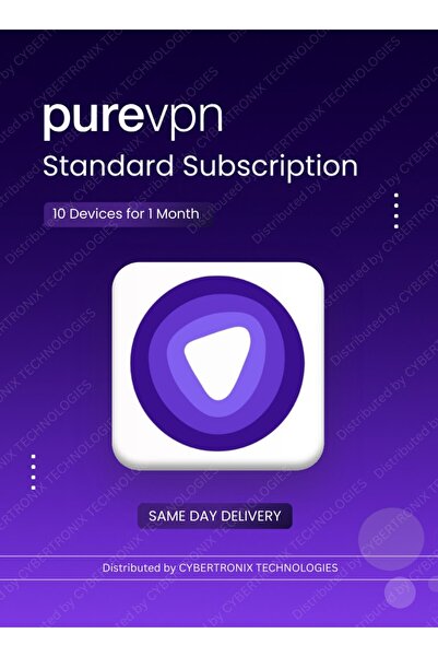 PUREVPN اشتراك قياسي |   10 أجهزة لمدة شهر واحد |   رخصة رقمية |   التوصيل في...
