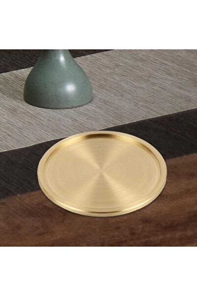 Choice Diameter 10cm Metal Brass Coaster Copper Round Cup Heat Insulation Coa...
