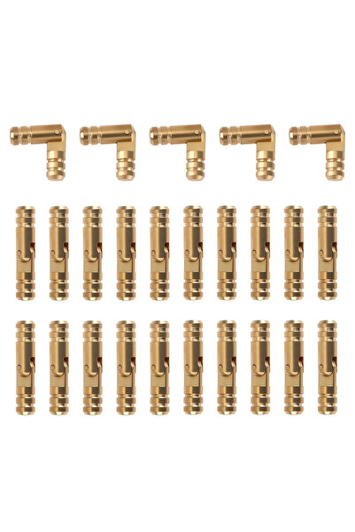 Choice A 25 Pieces Brass Cylinder Folding Hinges 270 Degree for Crafting Wood...