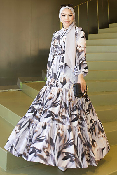 benguen Φόρεμα Τζέσικα με σχέδια, Τεσεττούρ, B593 Μαύρο