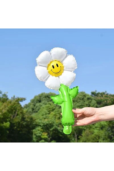 Choice3 - White 10PCS 10/20 pieces of smiling Daisy aluminum foil balloons ar...