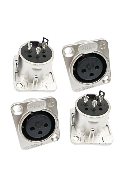 Choice 3P 4-PCS Female A 4PCS XLR 3Pin Panel Mount Connectors Male/Female Dur...