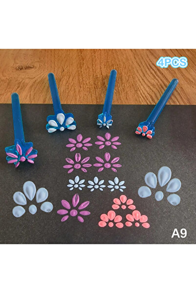 Choice6 A9 3/4pcs Flower Floral Dotting Tools Set Mandala Dotting Embossing T...
