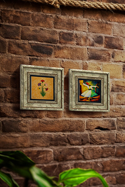 Sadrazam Γεωμετρικό πολύχρωμο σετ ζωγραφικής από φυσική πέτρα με 5 λουλούδια ...