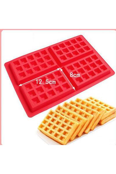 Choice B Food Grade Silicone Waffle Mold DIY Cake Mould Non-stick Silicone Ba...