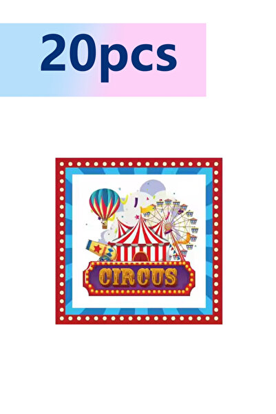 Choice3 20pcs napkin 10pcs Circus Theme Party Tableware Holiday Celebration, ...