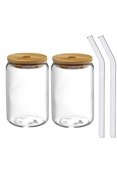 choice2 500ml 2PCS Set of 2/4/6 Glass Can Shaped Cups 500ml with Spill-Proof ...