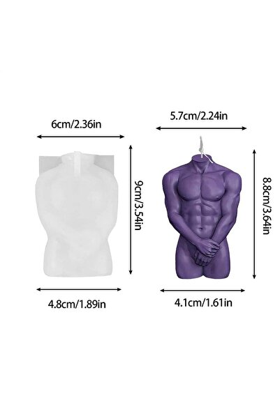 Choice1 قالب شمع على شكل جسم رجل ثلاثي الأبعاد، قالب شمع على شكل جسم امرأة خج...