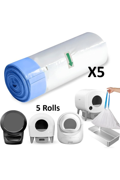 Choice 5rolls 100pice 3/5 Rolls Extra Thick Self-Cleaning Cat Litter Box Line...