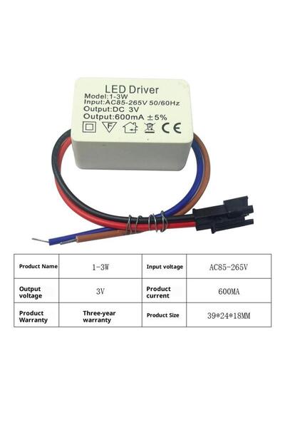 Choice1 محول طاقة LED معزول قابل للتعديل من 1 إلى 3 واط، 600 مللي أمبير، قطعة...