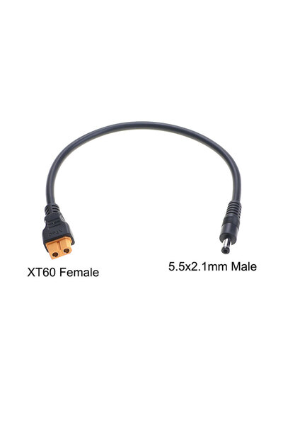 choice2 XT60 F-M DC5521 YuXi XT60 Male Female Plug To DC 5.5 2.1 2.5mm Connec...