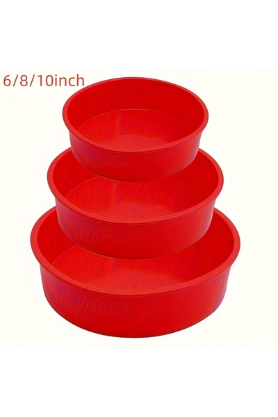 Choice6 6 8 10inch 4/6/8/10inch Silicone Cake Mold Tray Pans Round Kitchen Si...