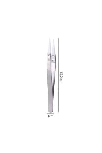 Choice1 Straight 1pc Ceramic Tipped Stainless Steel Tweezers Tips Heat Pointe...