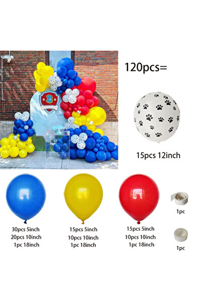 Choice PAW PATROL as picture style-1 120pcs Pets Paw Dog Latex Balloons Anima...