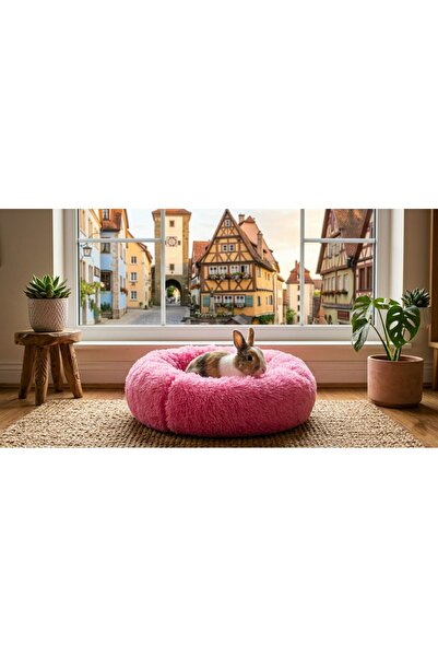 doyapet tavşan ginepig yatağı tavşan yatağı yumuşak dinlenme alanı 35 cm çap