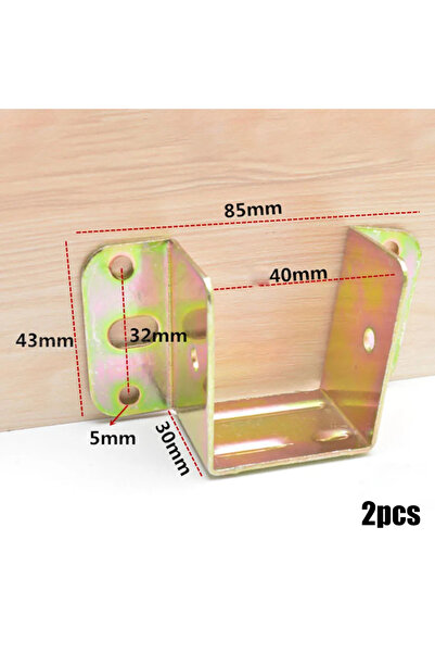 Choice1 40mm 2pcs U Shaped Metal Bed Bracket Bed Frame Fixing Connecting Furn...