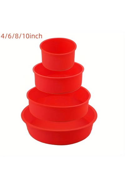 Choice5 4 6 8 10inch 4/6/8/10inch Silicone Cake Mold Tray Pans Round Kitchen ...