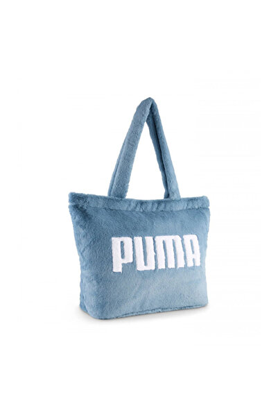 Puma UP FAUX FUR Shopper Mavi Çanta 09171202