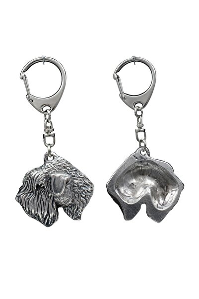 Art - Dog Irish Soft Coated Wheaten Terrier - Breloc placat cu argint cu câin...