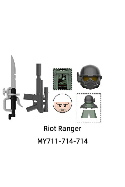 choice2 1 pcs-3 The MY711-MY714 Black Elite Desert Riot Ranger Model Blocks M...