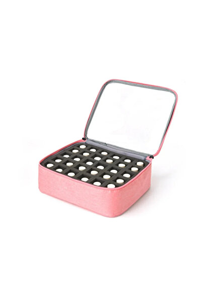 Choice Pink 40 bottles Multi-Color Portable Hand-Held Large Nail Polish Stora...