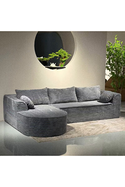 CasaDesteapta.ro Πολυτελής Γωνιακός Καναπές, SUPER TRENDS, 3 Μεγάλα Μαξιλάρια...