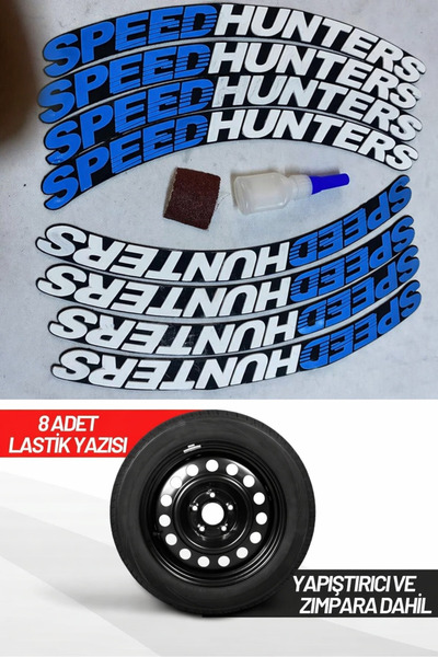 ASTUNİNG Speedhunters Çift Renk 8 Adet Araç Motorsiklet Lastik Sticker şerit (MADE IN USA)®