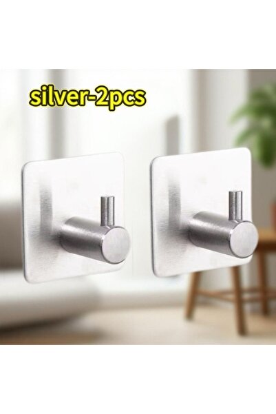 Choice3 Sliver-2pcs 1-10pcs Self Adhesive Hook Heavy Duty Stainless Steel Wal...
