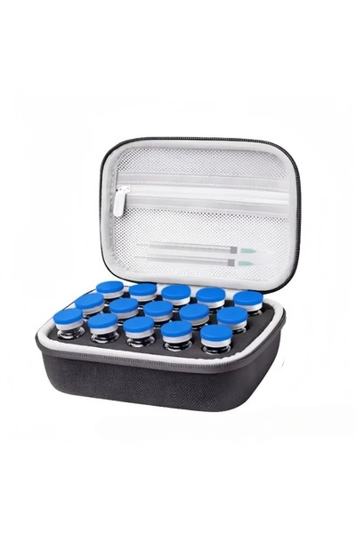 Choice1 15 slots Handheld peptide case insulin vial holder 35/15 slots for st...