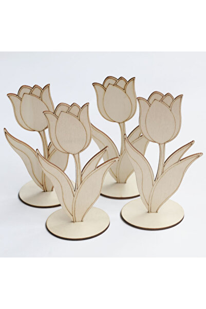 Choice 10pcs 10Pcs Wood slices Rose Flower Ornament Unfinished DIY Painting C...