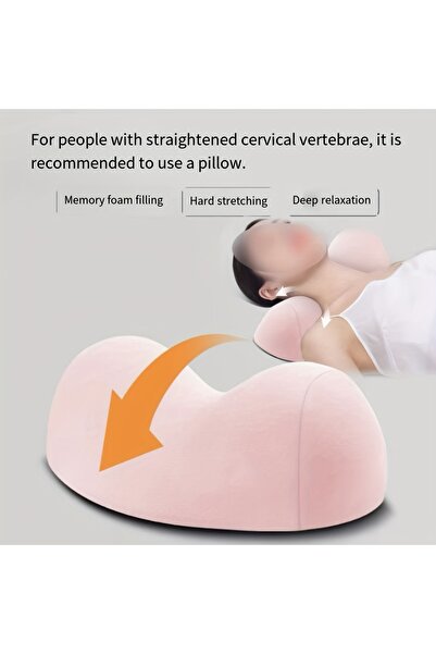 Choice Pink Memory Cotton Cervical Pillow Sleeping Neck Pillow for Protecting...