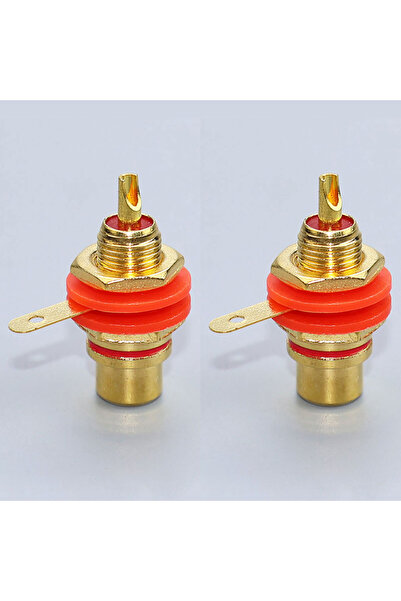 Choice موصلات RCA أنثى مطلية بالذهب من JCD، حمراء، قطعتان، 2-8 قطع، موصل RCA ...