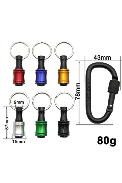 Choice 6pc color set 6pc Color Keychain Quick Change Extension Rod 1/4 Hexago...