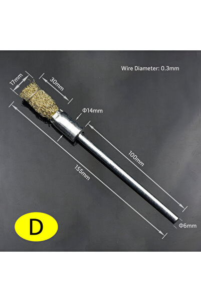 Choice4 D 6 155 0.3FlatBrass 1Pc 3mm 6mm Shank Brass Stainless Steel Wire End...
