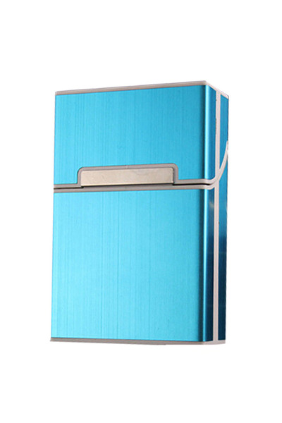 Choice3 Blue Aluminum Alloy Brushed Cigarette Case Durable Portable Capacity ...