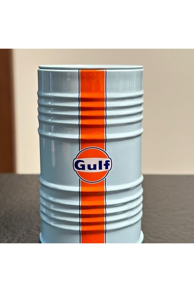 choice2 Gulf A Gulf Oil Racing Car Micro Model Iron Box Scene Desktop Ornamen...