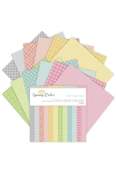 Choice 1 set 12 Sheets Spring Colors Craft Paper Pads Cutting Dies Art Backgr...