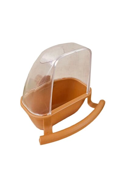 Choice brown 1 PCS Durable Bird Feeder Well Designed Clear Parrot Watering Bo...