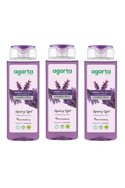 Agarta Duş Jeli Lavanta AHA 400 ml * 3 Ad