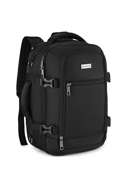 zagatto Σακίδιο πλάτης για αεροπορικά ταξίδια, μαύρο, χειραποσκευή 40×30×20 ε...