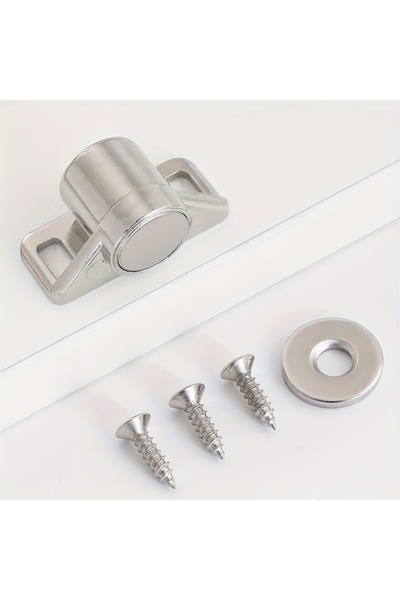 Choice 4pack Magnetic Cabinet Catches with Metal Finish, Magnet Door Latch fo...