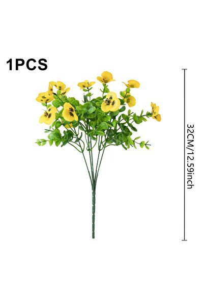 Choice1 1 PC YELLOW Artificial Flowers Silk Pansy Outdoor Garden Wedding Brid...