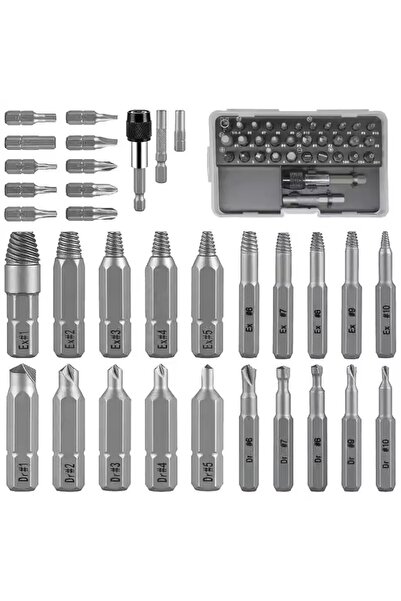 Choice 33PCS 33 PCS Damaged Screw Extractor Drill Bit Extractor Drill Set Bro...