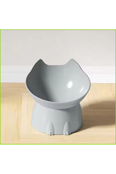 Choice4 Grey New cat bowl with long ears and high feet bowl with cat and dog ...