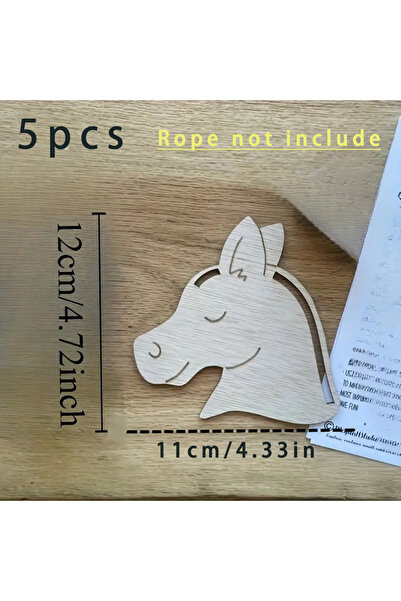 Choice Creamy White Wooden DIY Creative Pony Blank Wood Pieces Unfinished Han...