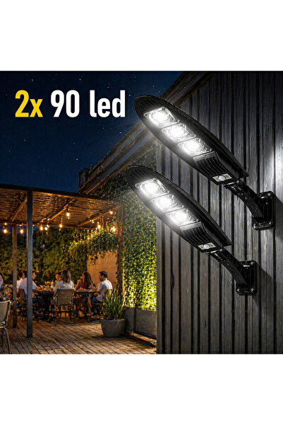 OEM Σετ 2 τεμαχίων Ηλιακό Φωτιστικό Δρόμου 90 LED (V11)