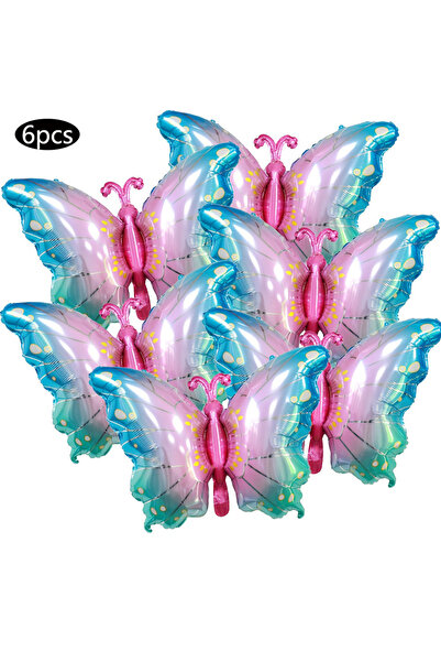 Choice3 Other 6PCS-3 6pcs Colorful Butterfly Foil Balloons Butterfly Themed B...